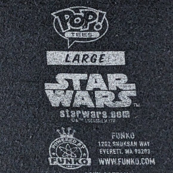 Star Wars* Men's Short Sleeve Crew Neck Straight Hem "FUNKO POP" Tee Shirt~Large - Picture 4 of 6